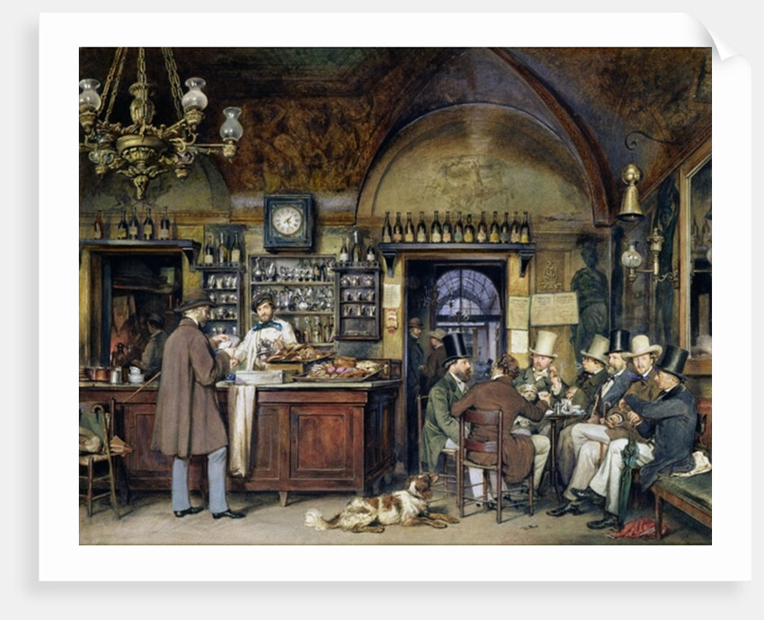 The Greek Cafe in Rome, 1856 by Ludwig Passini
