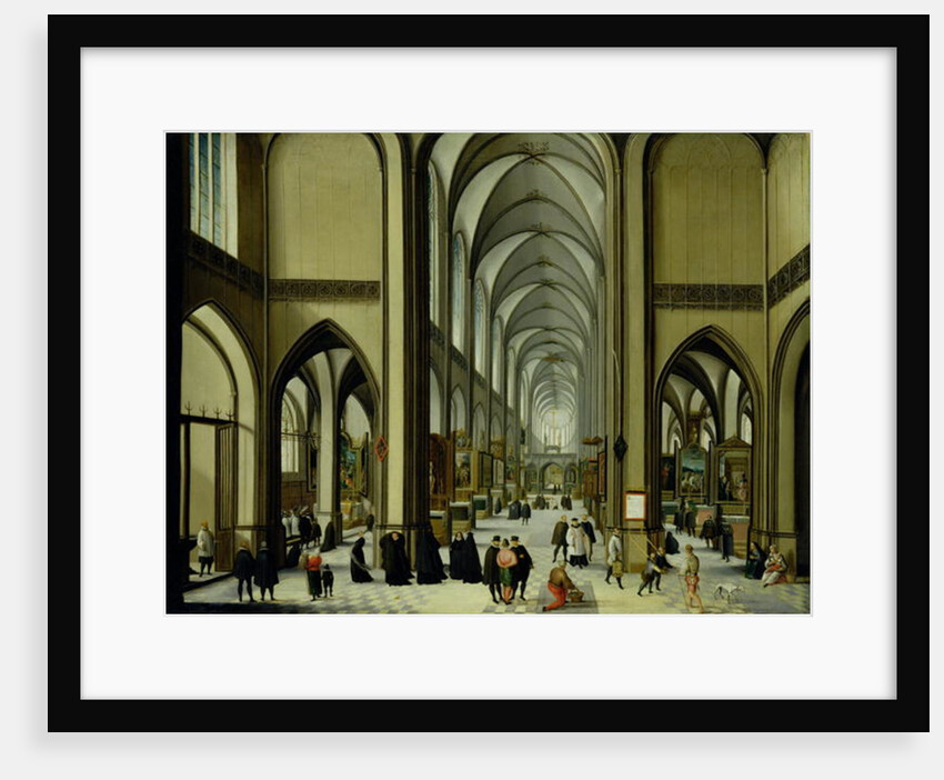 Interior of Antwerp cathedral by Hendrik van Steenwyck