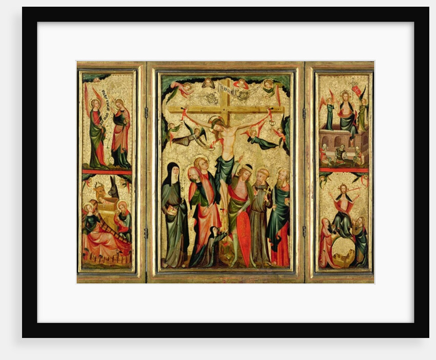 Triptych depicting the Crucifixion of Christ, c.1350 by Master of Cologne