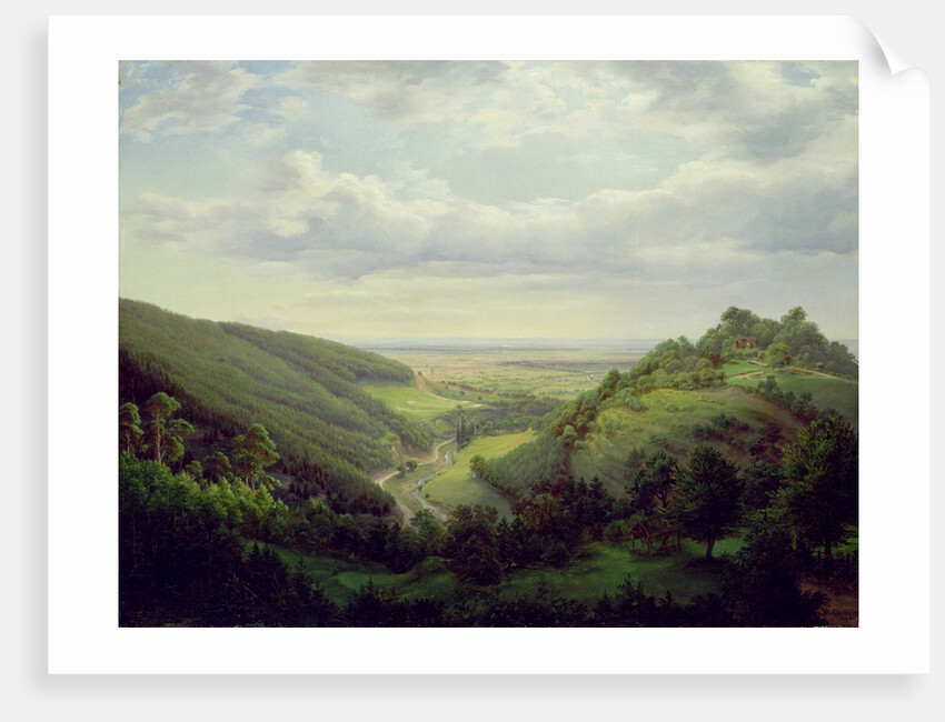 View from the Heilenberg Castle at Jugenheim on the Rhine, 1846 by Heinrich Schilbach