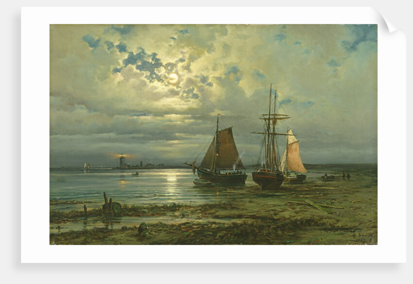 Neuwerk by Moonlight, 1887 by Georg Schmitz