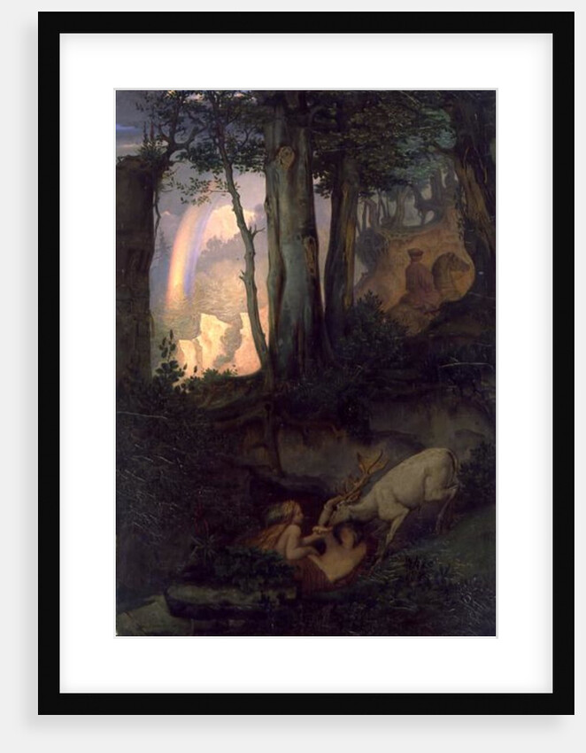 Waternymphs watering a stag, c.1844-47 by Moritz Ludwig von Schwind