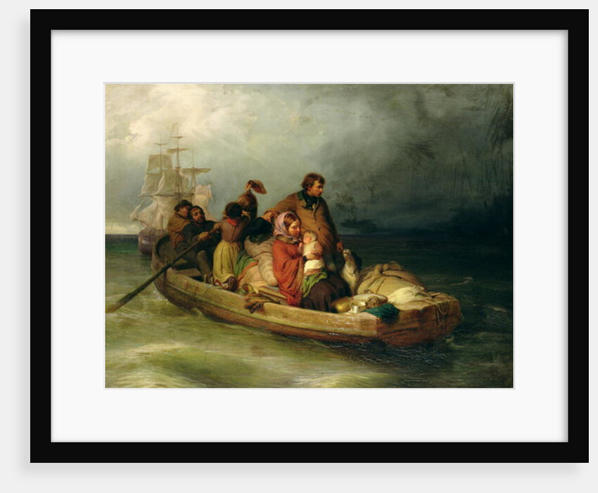 Emigrant passengers on board, 1851 by Felix Schlesinger