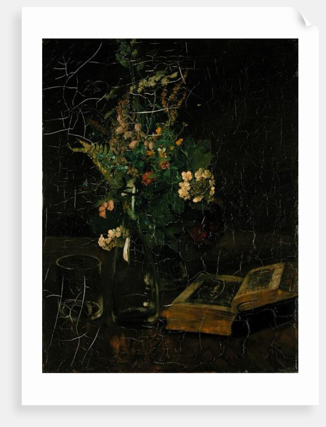 Still Life with a Bunch of Flowers and a Bible, 1872 by Hans Thoma