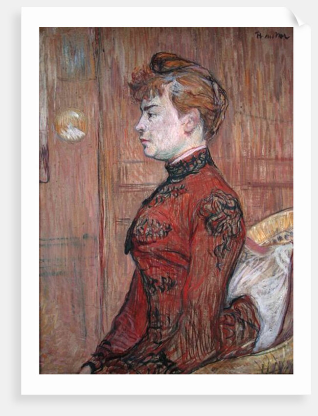 Portrait Study of a Woman in Profile, 1890 by Henri de Toulouse-Lautrec