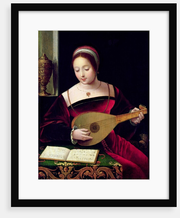 Mary Magdalene Playing the Lute by Master of the Female Half Lengths