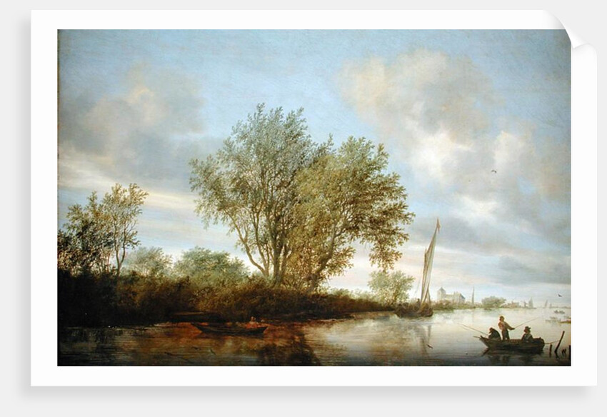 River Landscape, 1645 by Salomon van Ruisdael or Ruysdael