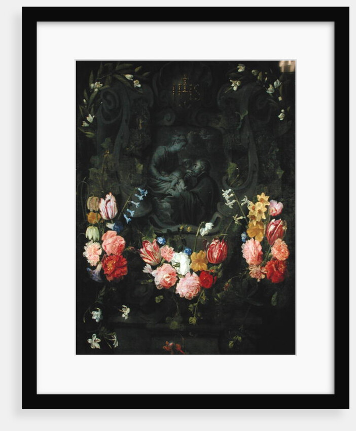 Stone Relief in Flowers by Daniel Seghers