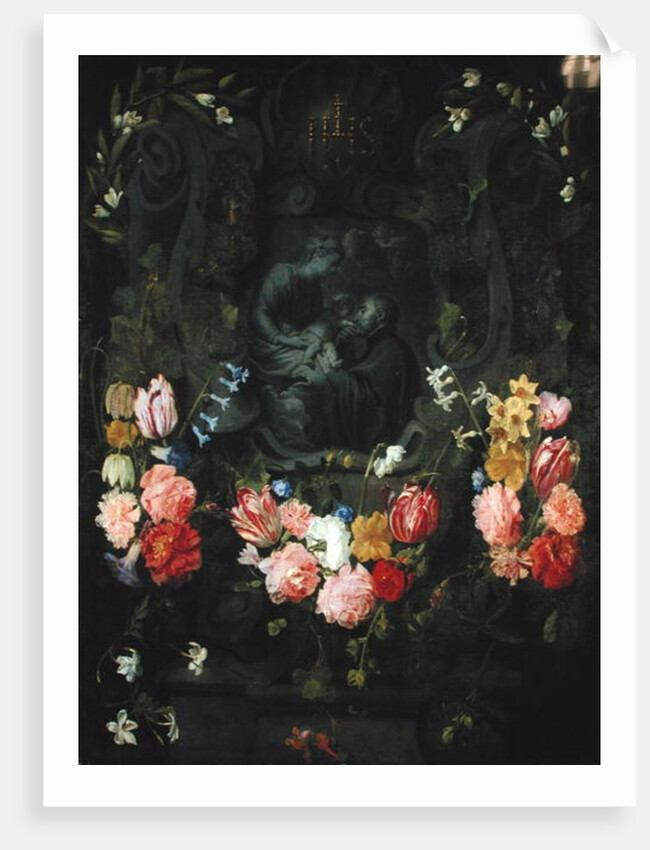 Stone Relief in Flowers by Daniel Seghers