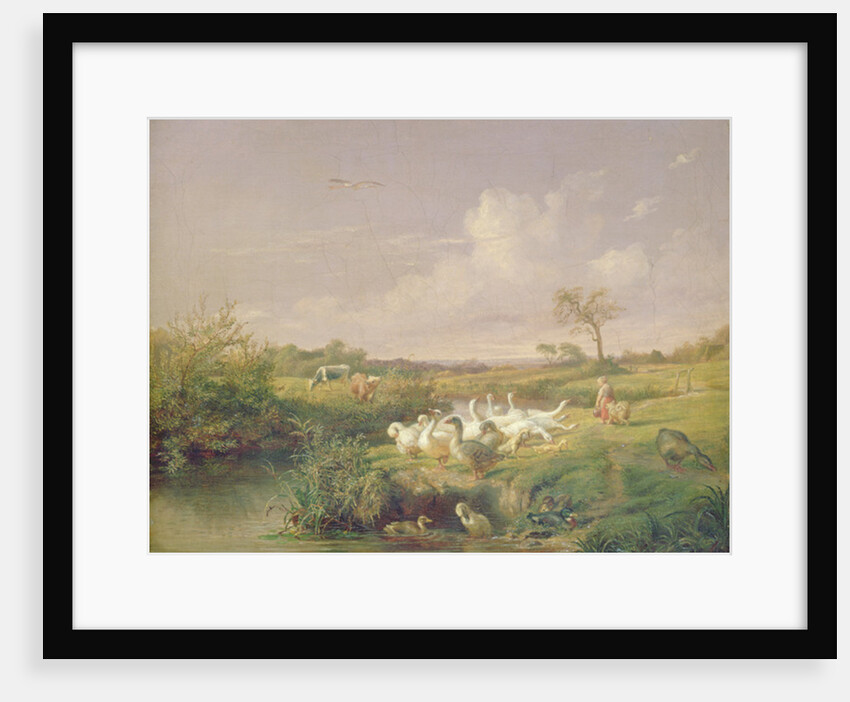 Geese Grazing, 1854 by Otto Speckter