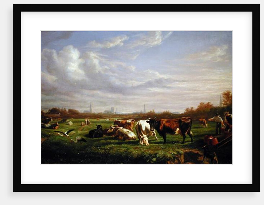 Meadow with the Town of Dammtor Behind, 1856 by Otto Speckter