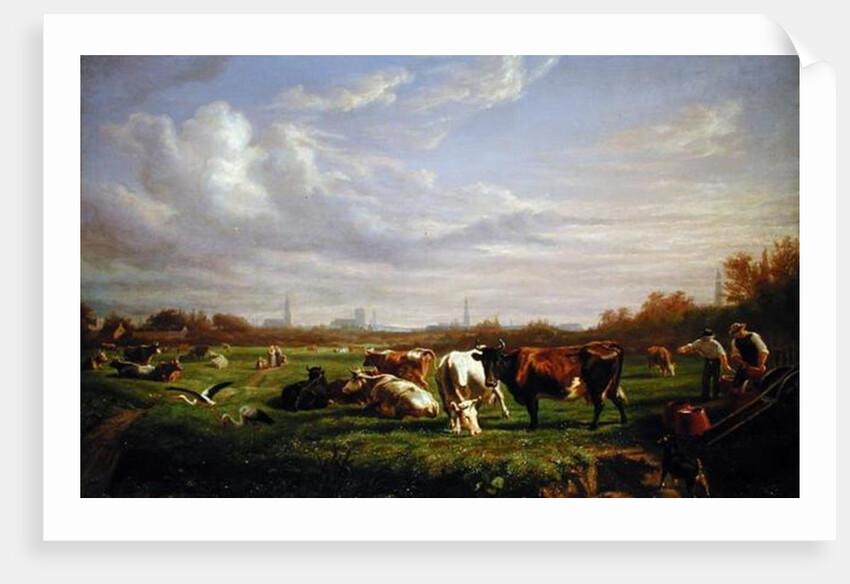 Meadow with the Town of Dammtor Behind, 1856 by Otto Speckter