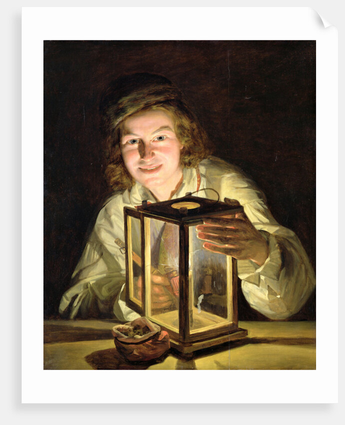 The Young Stableboy with a Stable Lamp, 1824 by Ferdinand Georg Waldmuller