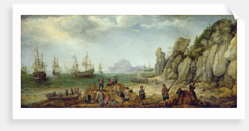 Wild goat hunting on the coast, 1620 by Adam Willaerts