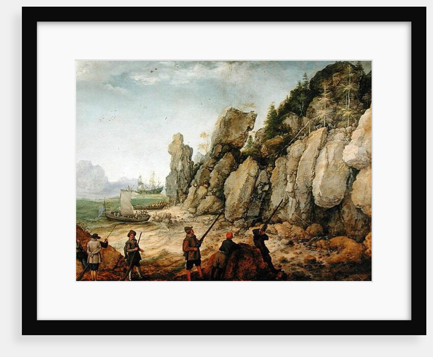 Detail of Wild goat hunting on the coast, 1620 by Adam Willaerts