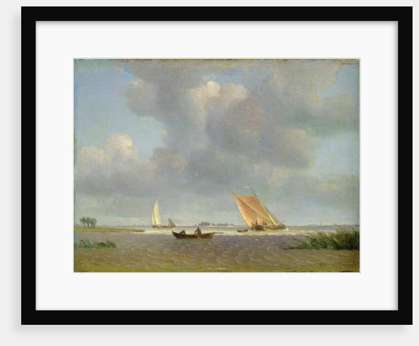 A fresh breeze on the Elbe, c.1830 by Adolf Vollmer