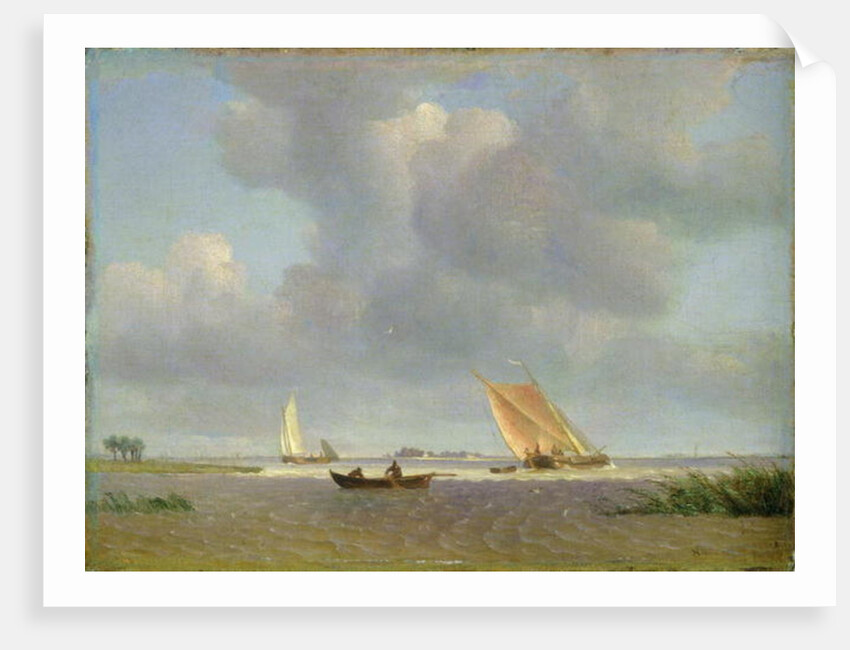A fresh breeze on the Elbe, c.1830 by Adolf Vollmer