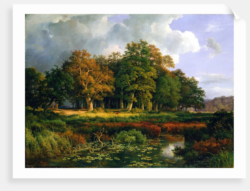 The Stangenmuhlengrund in Sachsenwald, 1852 by Adolf Vollmer