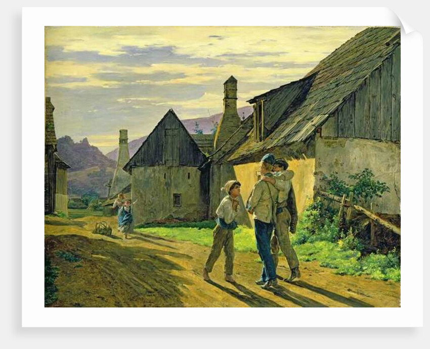 Coming home from the war, 1859 by Ferdinand Georg Waldmuller