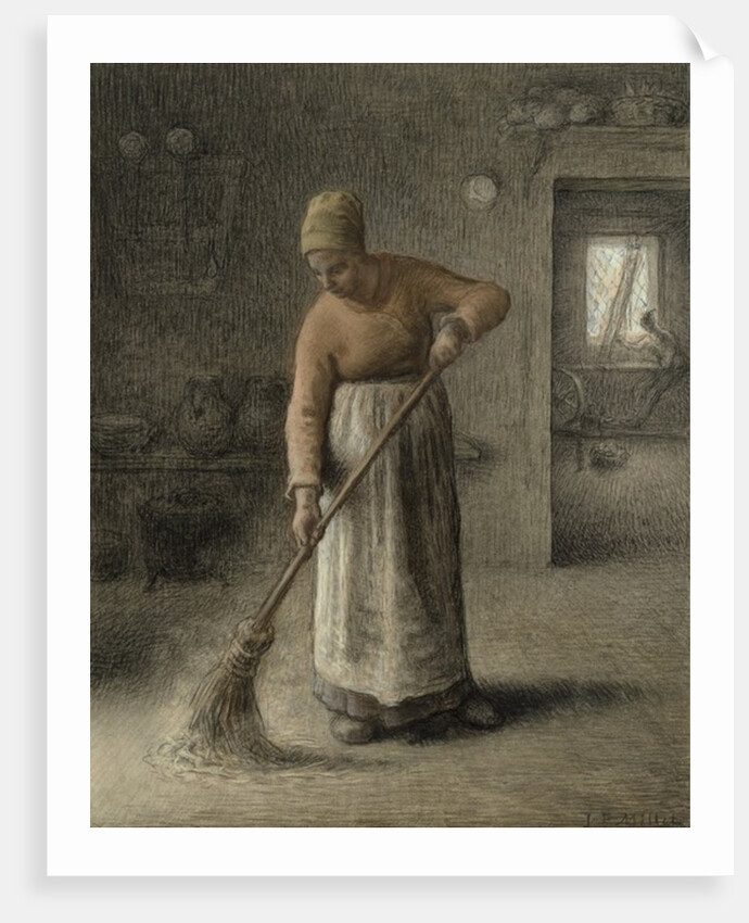 A Farmer's wife sweeping, 1867 by Jean-Francois Millet