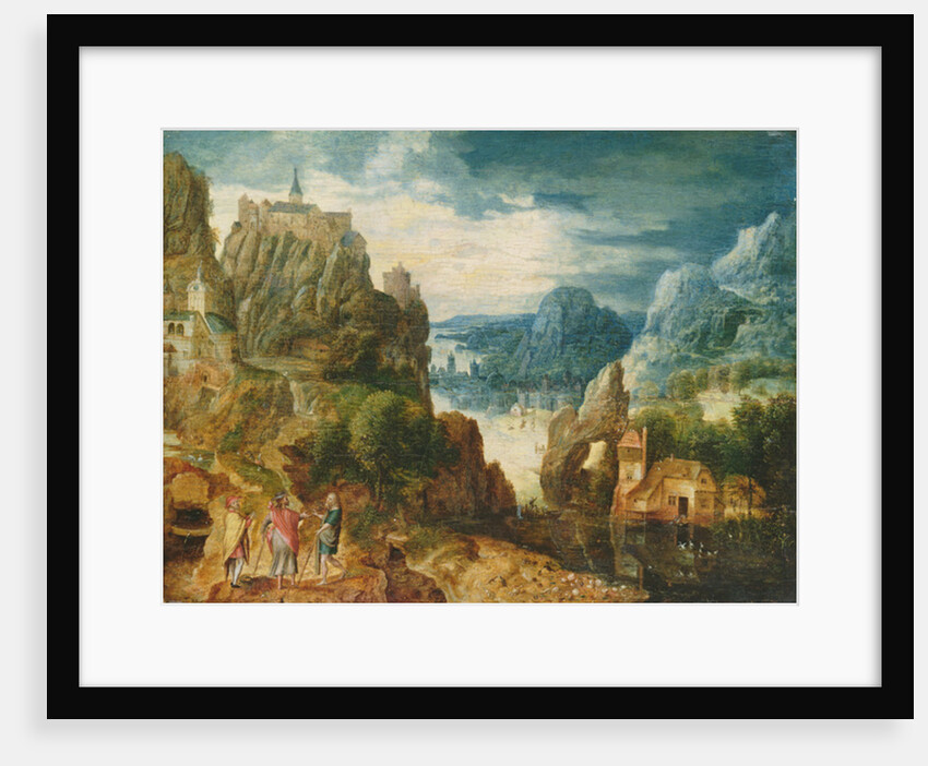 Mountainous Landscape with the Road to Emmaus, 1597 by Lucas van Valckenborch