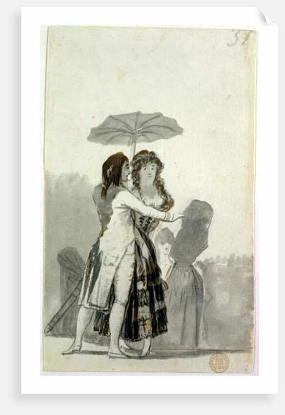 Couple with a Parasol by Francisco Jose de Goya y Lucientes