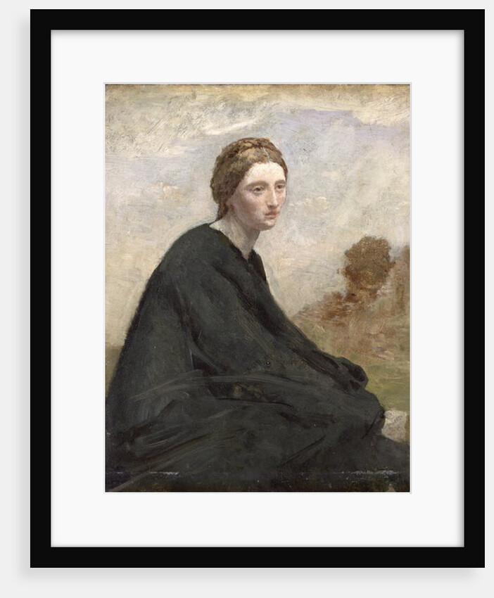 The brooding girl, c.1857 by Jean Baptiste Camille Corot