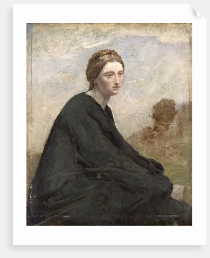 The brooding girl, c.1857 by Jean Baptiste Camille Corot