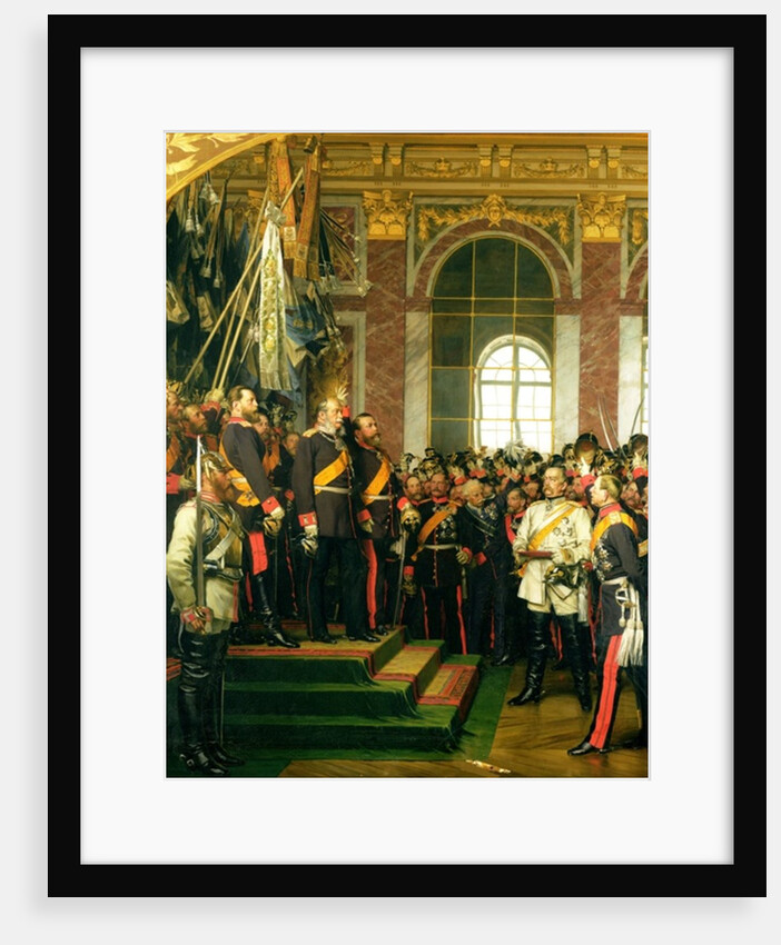 The Proclamation of Wilhelm as Kaiser of the new German Reich, in the Hall of Mirrors at Versailles on 18th January 1871, 1885 by Anton Alexander von Werner