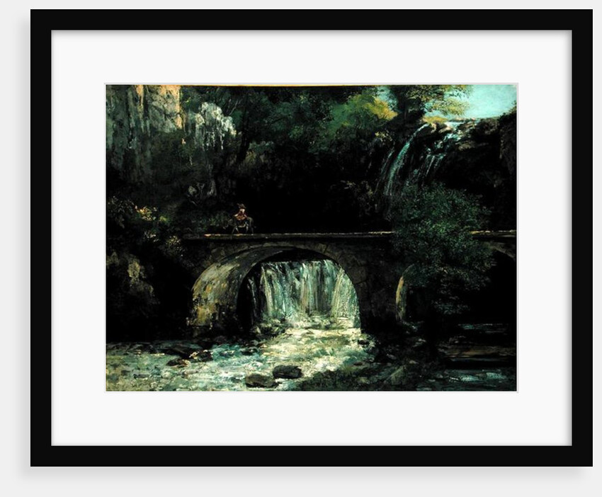 Landscape with bridge by Gustave Courbet