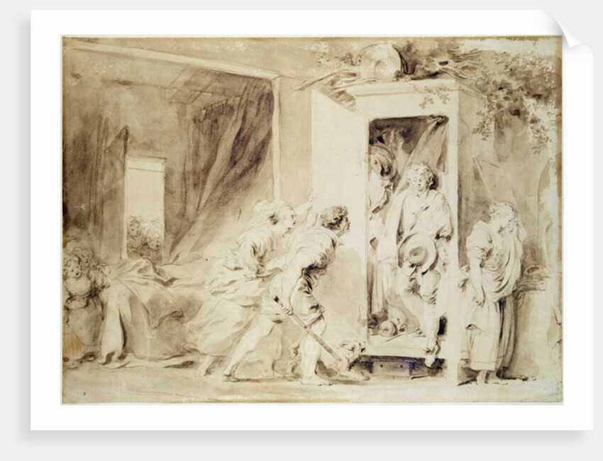 The Surprised Lover, 1755 by Jean-Honore Fragonard