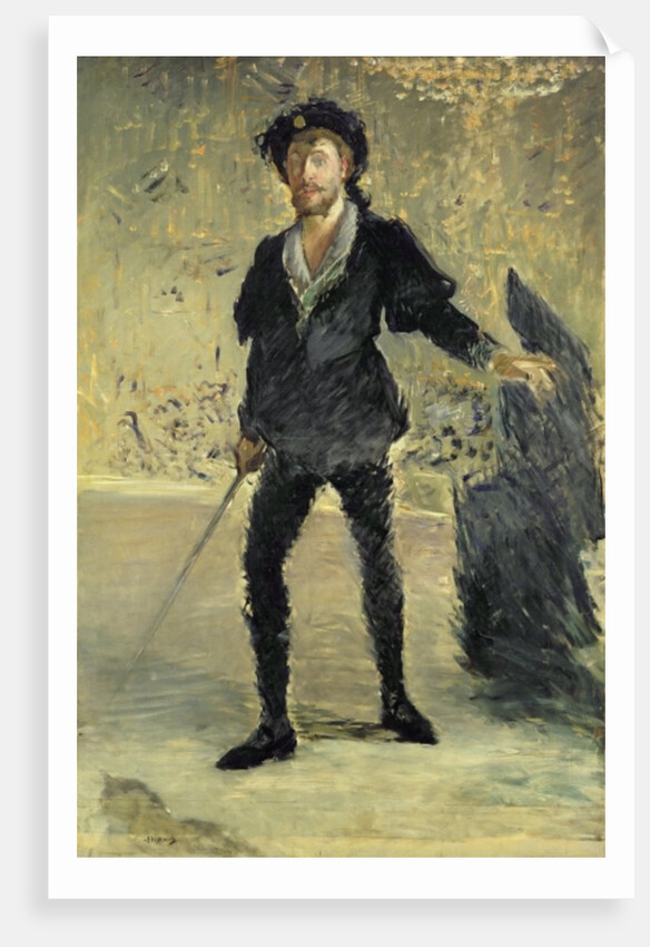 Jean Baptiste Faure in the Opera 'Hamlet' by Ambroise Thomas, 1877 by Edouard Manet