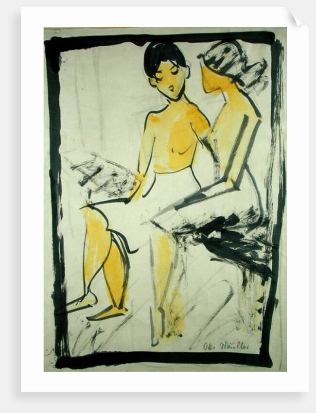 Two Young Girls, c.1911 by Otto Muller or Mueller