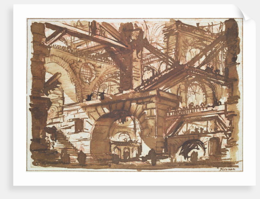 Drawing of an Imaginary Prison by Giovanni Battista Piranesi