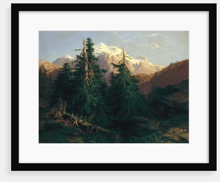 Glacier, Rosen Lanigletscher, 1854 by Alexandre Calame