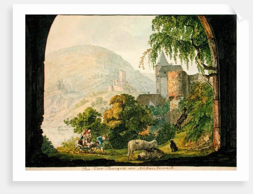 The Four Castles of Neckar Steinach by Carl Philipp Fohr
