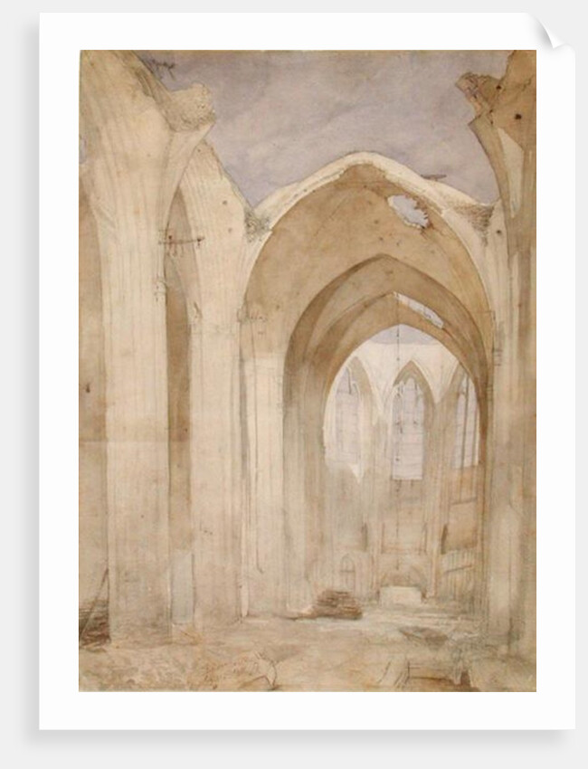 Ruins of St. Nicholas, 1842 by Johann Martin Gensler