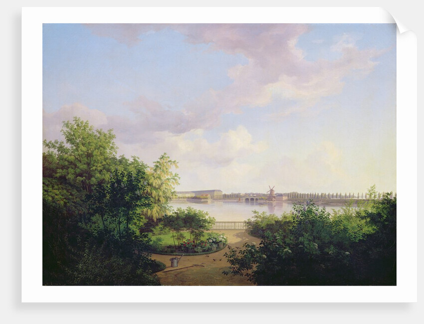 The Garden of Johannes Amsinck on the Binnenalster, 1837 by Marcus Johann Haeselich