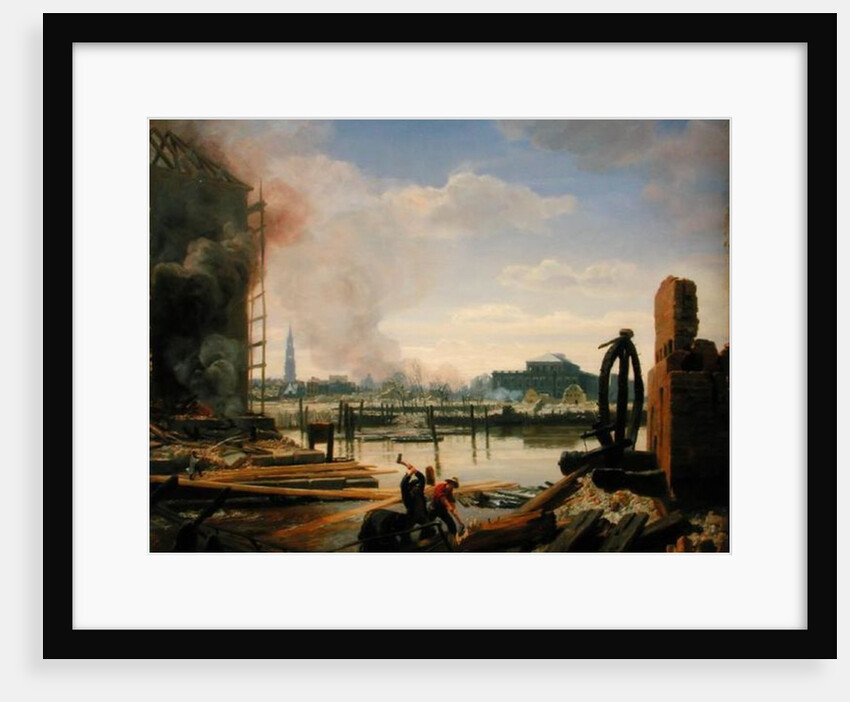 Hamburg after the Fire of 1842, 1842 by Johann Martin Gensler