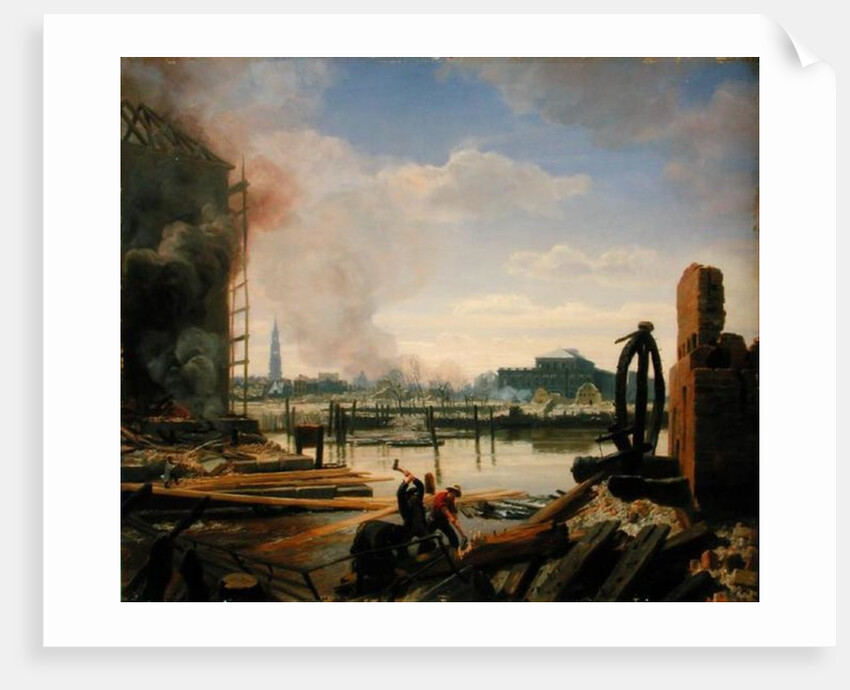 Hamburg after the Fire of 1842, 1842 by Johann Martin Gensler