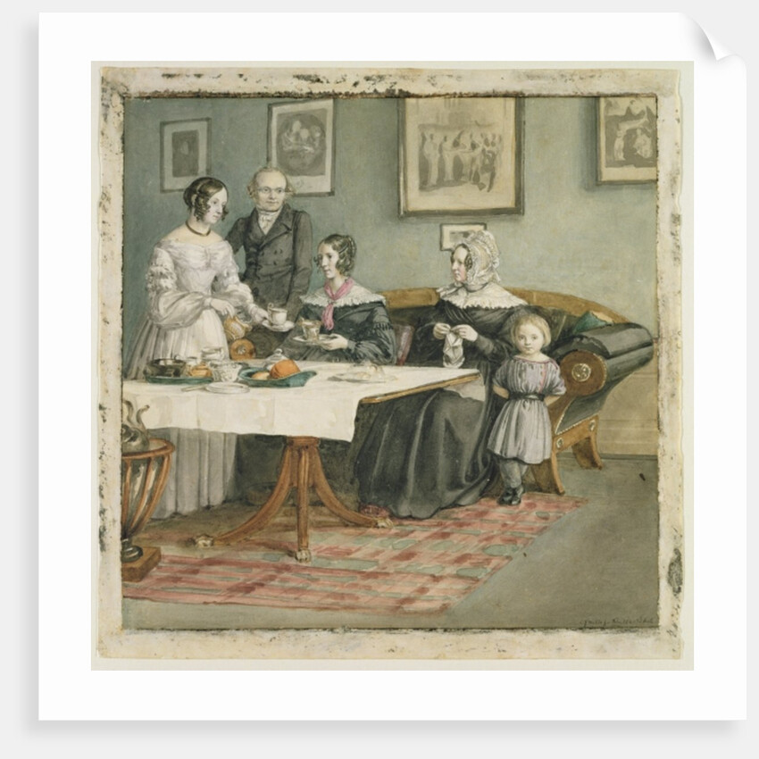 Professor Johannes Classen and Family, 1840 by Carl Julius Milde