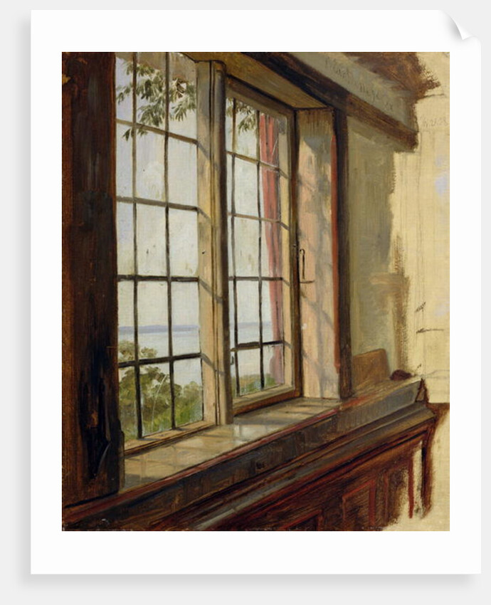 View of the Elbe through a Window, 1838 by Johann Martin Gensler