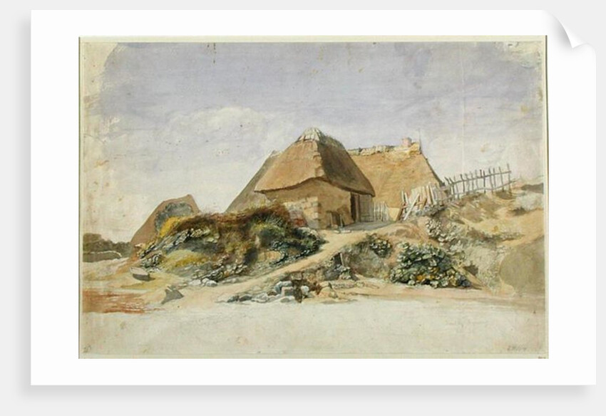 Fishermen's Cabins at the Hopesberg Beach, 1834 by Jacob Gensler