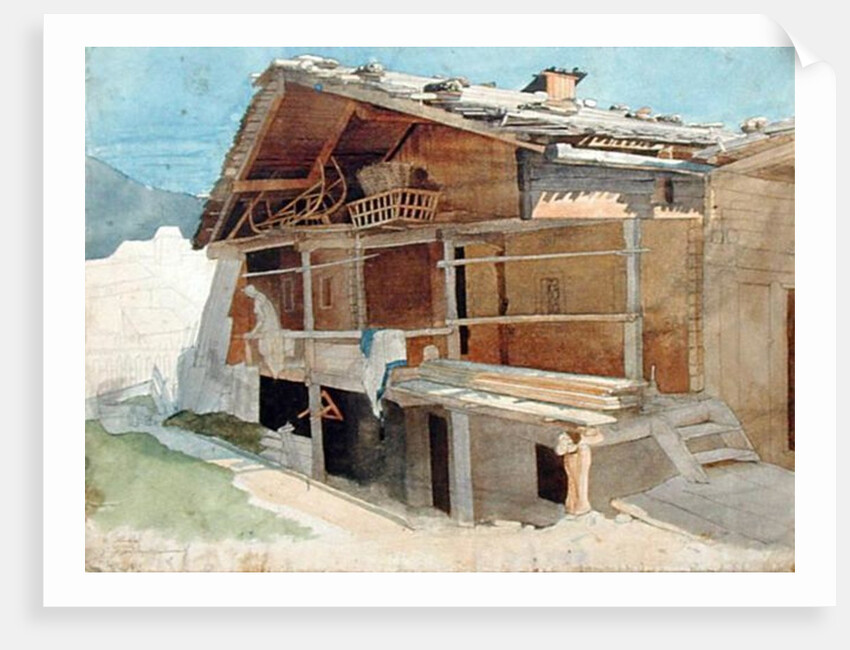 Farmhouse Under Construction, 1829 by Jacob Gensler