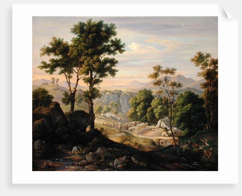 Italian Landscape, 1845 by Joachim Faber