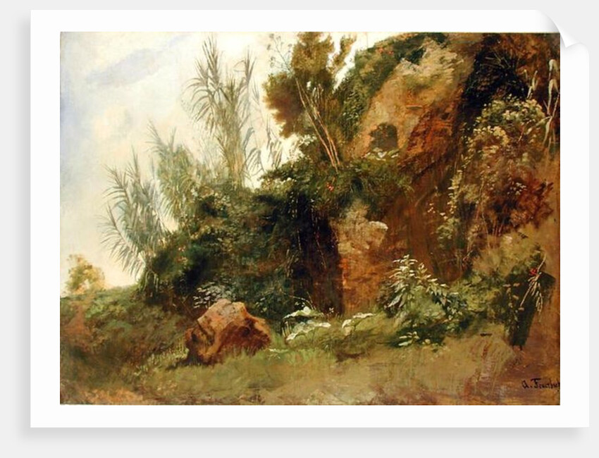 Landscape Study at Baths of Caracalla by Anselm Feuerbach