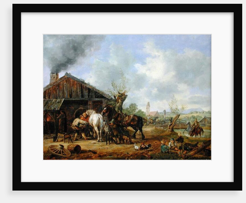 The Village Blacksmith, 1826 by Heinrich Burkel