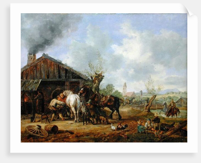 The Village Blacksmith, 1826 by Heinrich Burkel