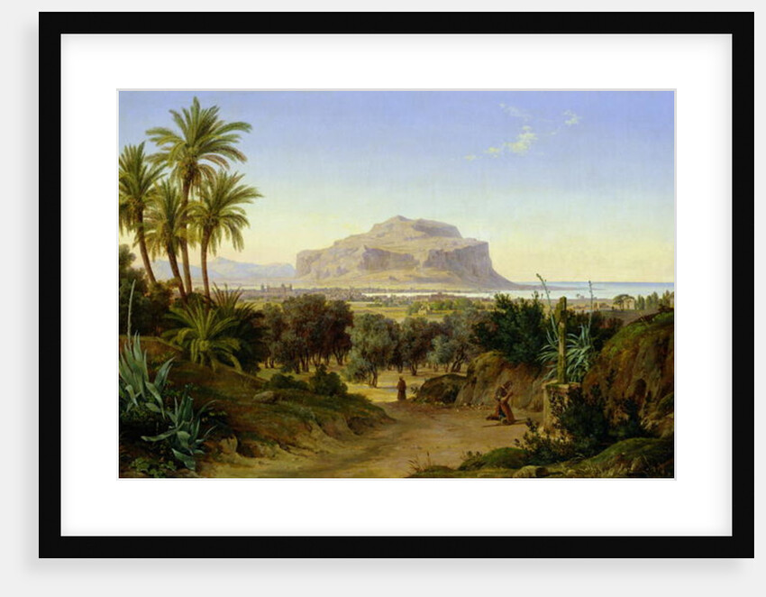 View of Palermo with Mount Pellegrino by August Wilhelm Julius Ahlborn