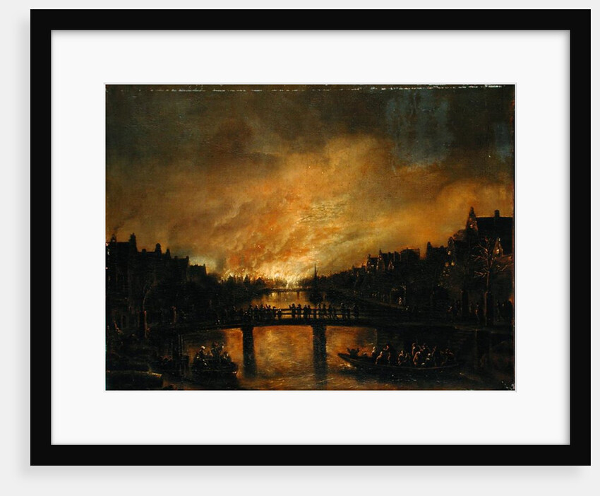Blaze in Amsterdam by Aert van der Neer